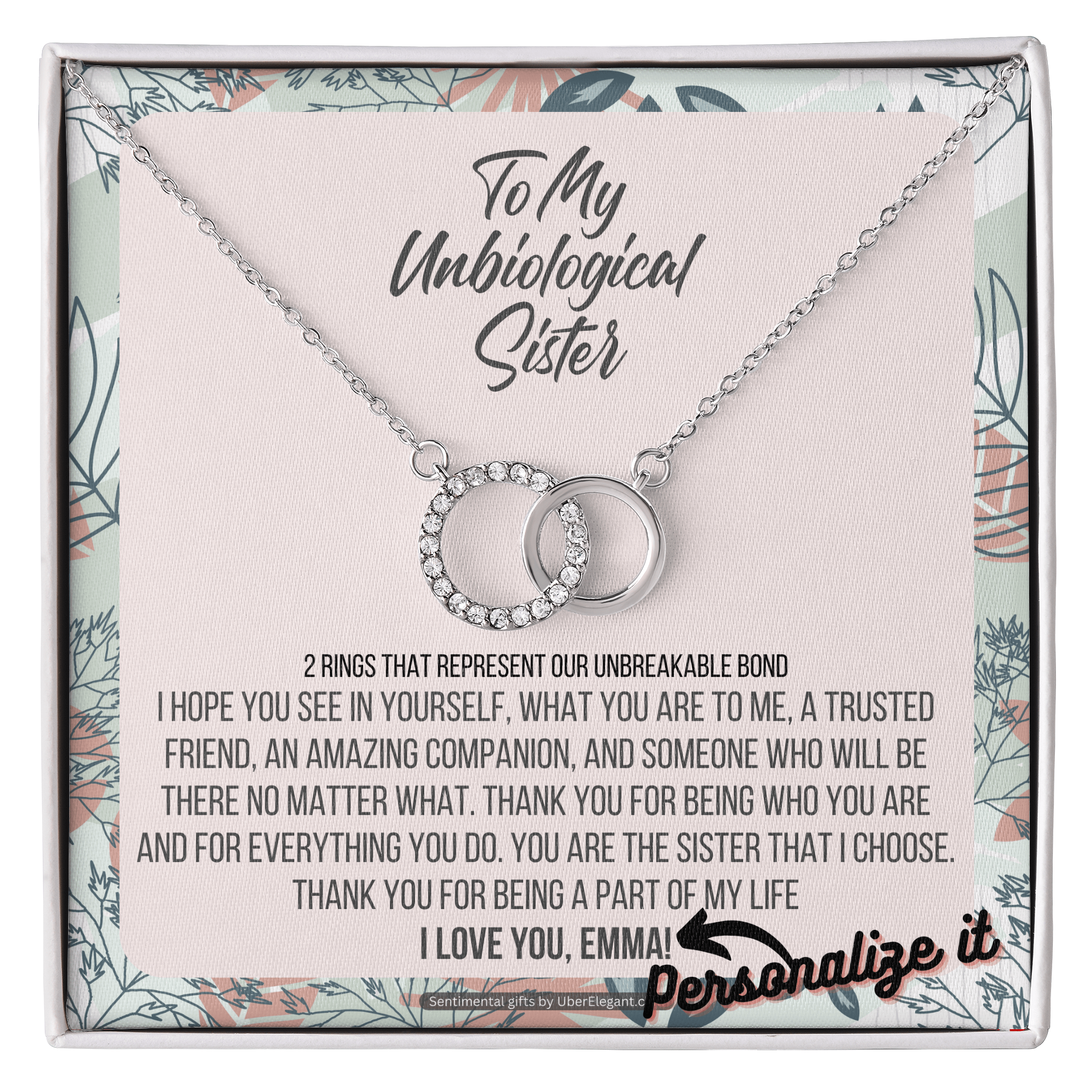 Unbiological sale sister necklace