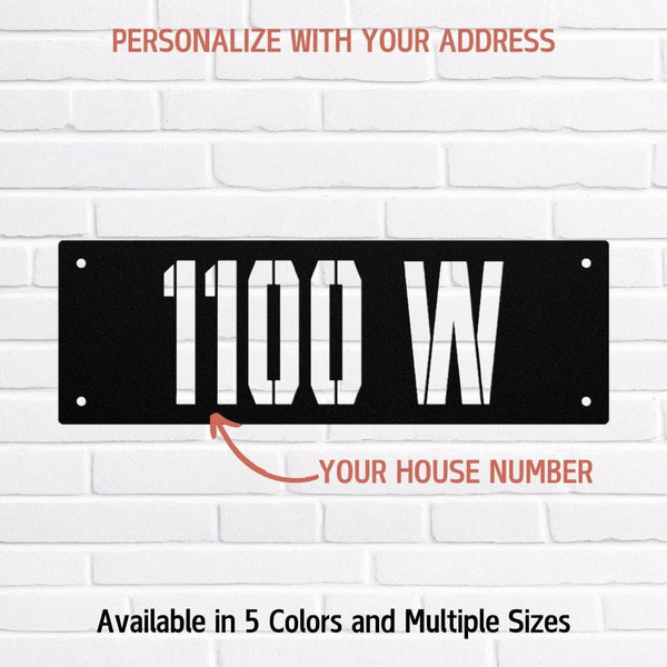 Address 10 Metal Sign Uber Elegant