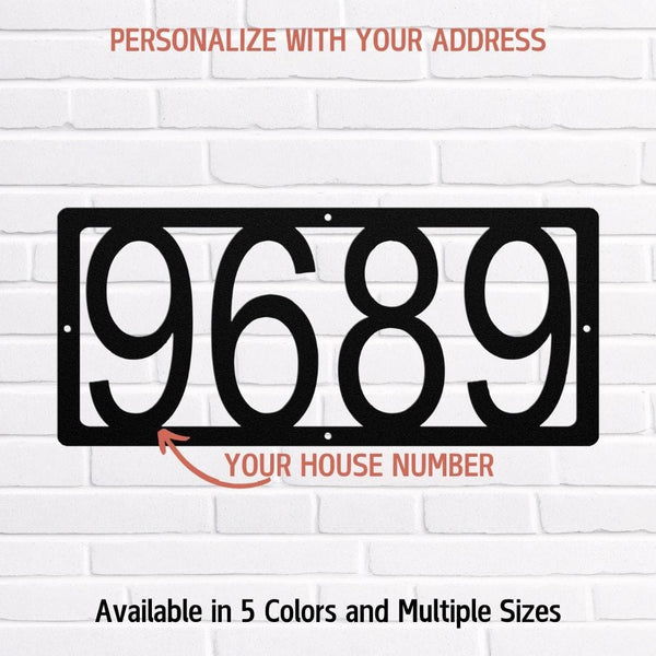 Address 6 Metal Sign Uber Elegant