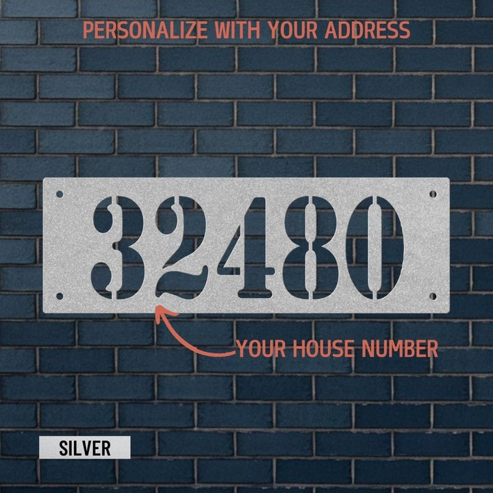 Address 9 Metal Sign Uber Elegant