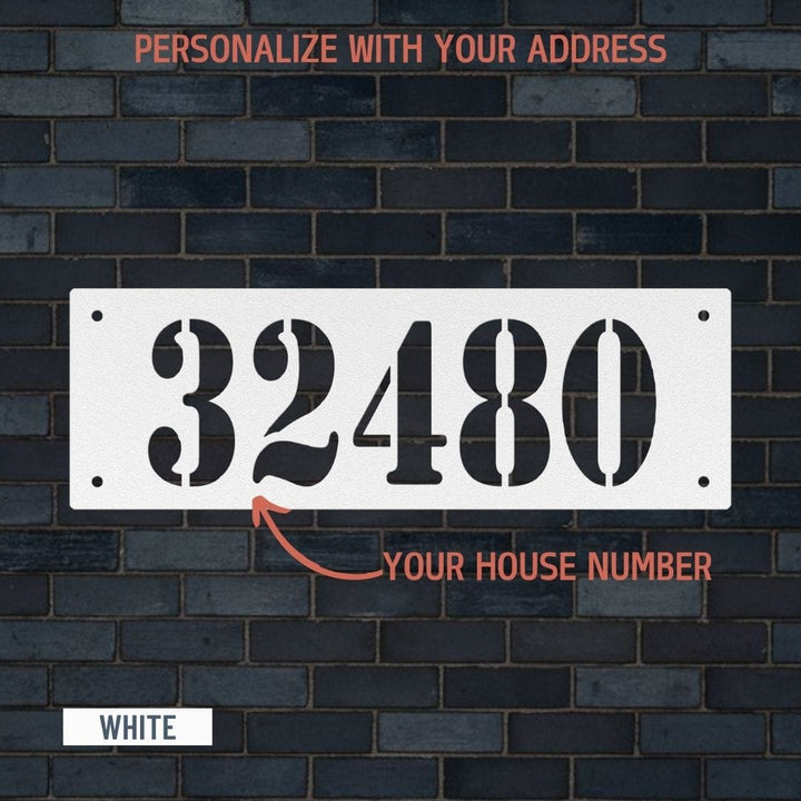 Address 9 Metal Sign Uber Elegant