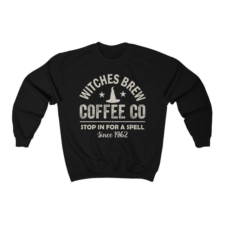 Witches Brew Funny Halloween Crewneck Sweatshirt Sweatshirt S / Black Uber Elegant Clothing