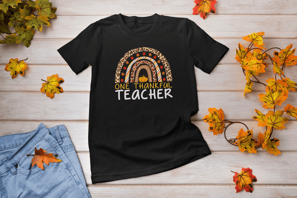 Teacher Rainbow Shirt // Fall Teacher Shirt // Thanksgiving Teacher Shirt // Back to School Shirts // Teacher Shirt // Shirts For Teachers T-Shirt Uber Elegant Clothing